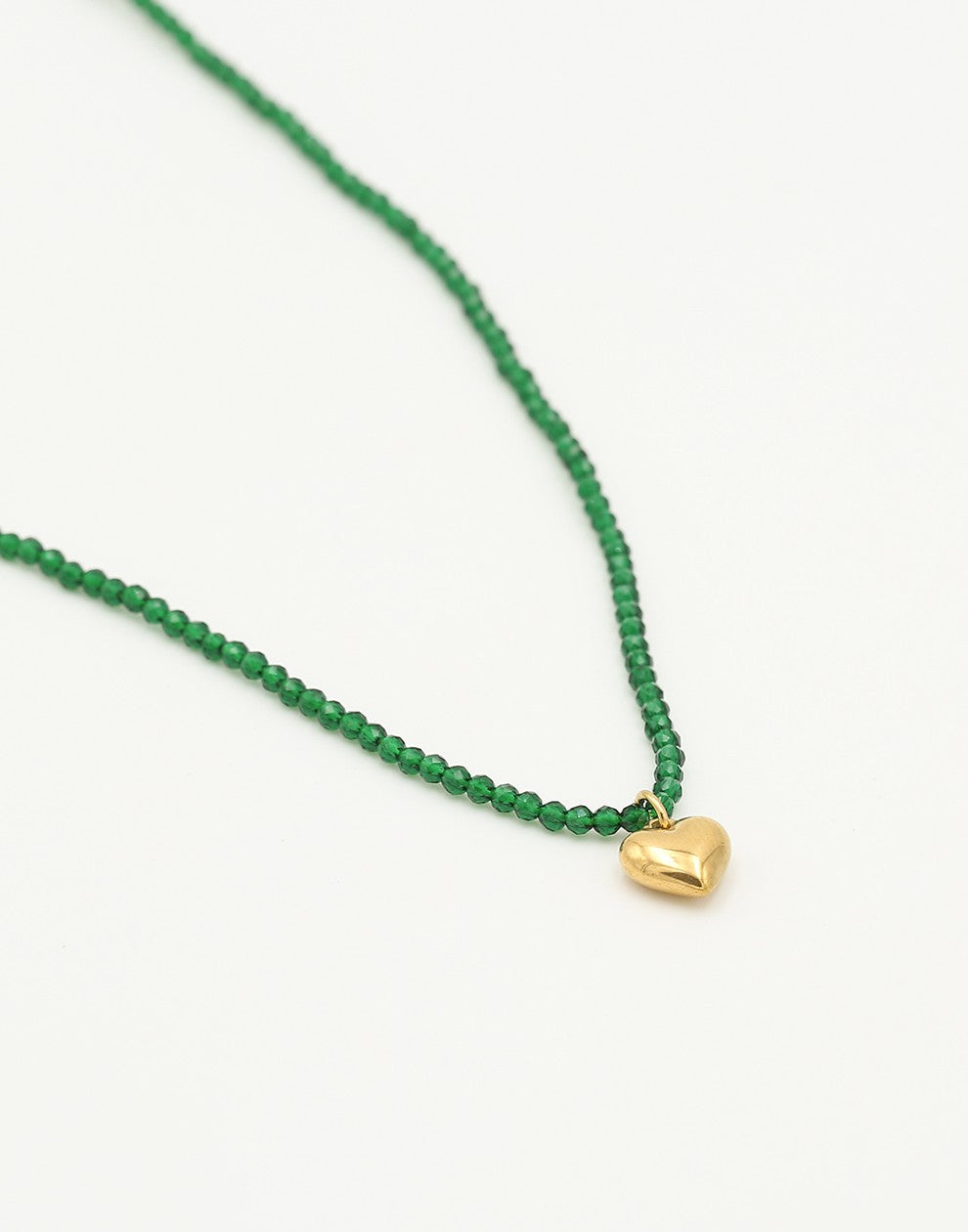 kralenketting hartje groen