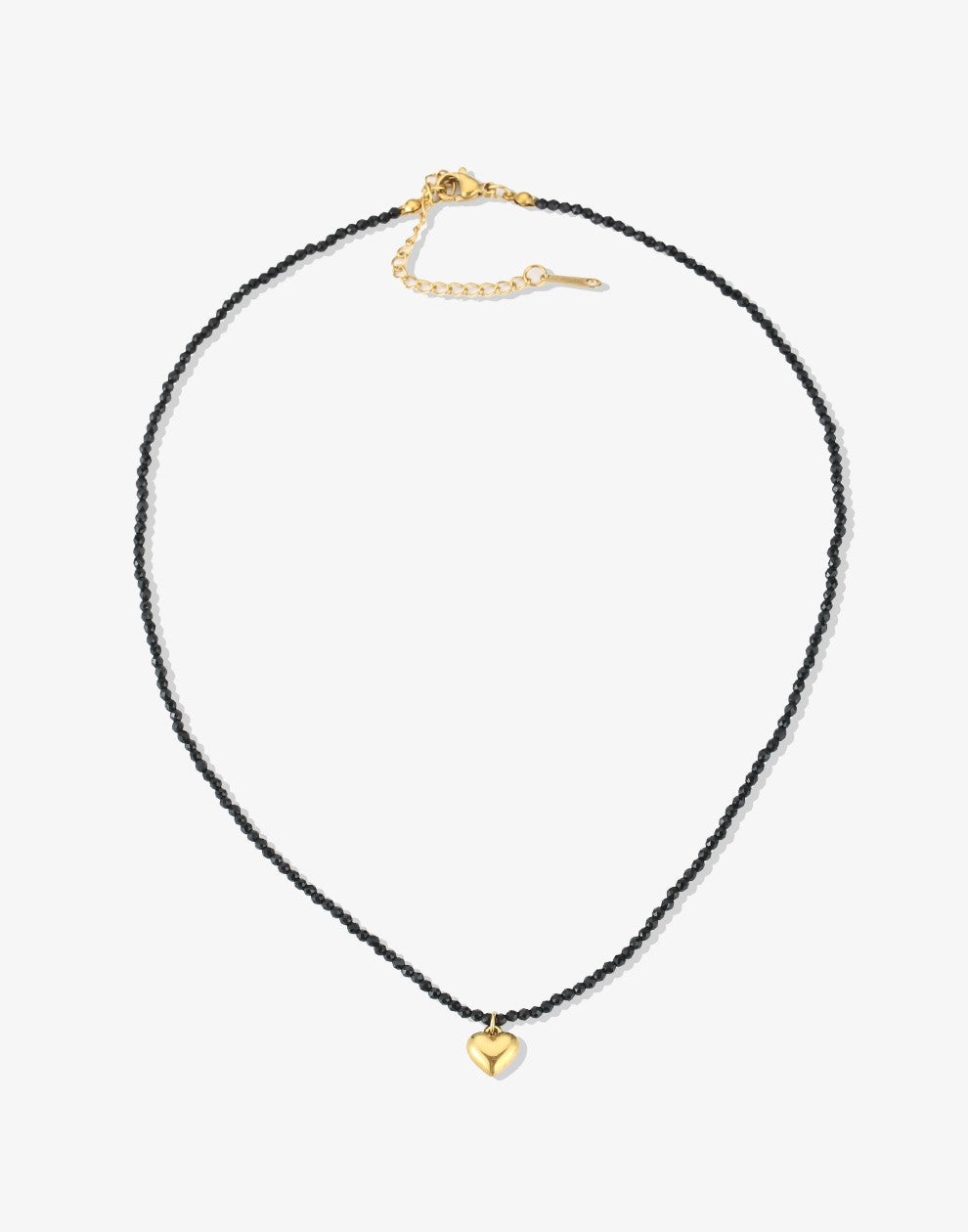 kralenketting hartje zwart