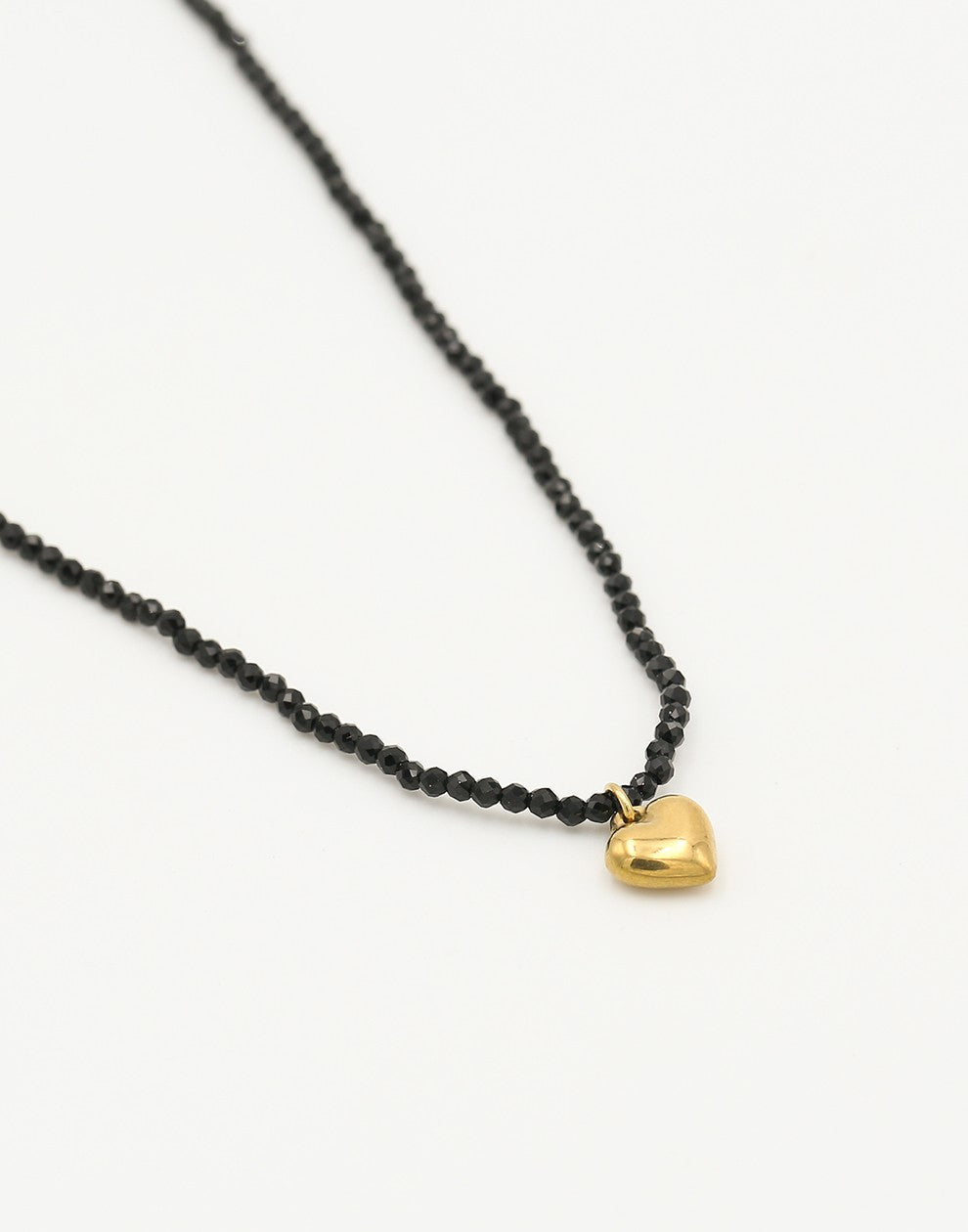 kralenketting hartje zwart