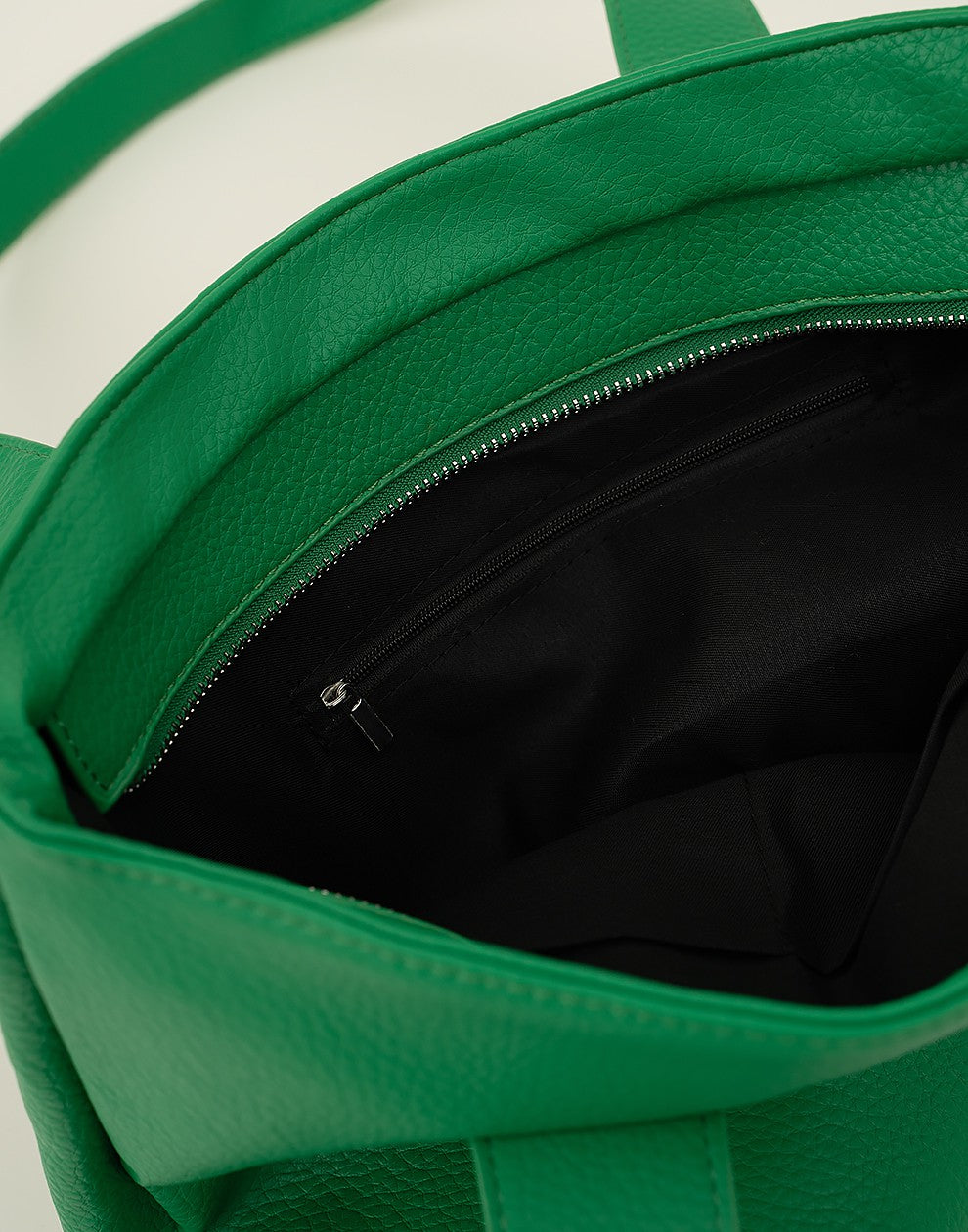 Shopper met rits groen