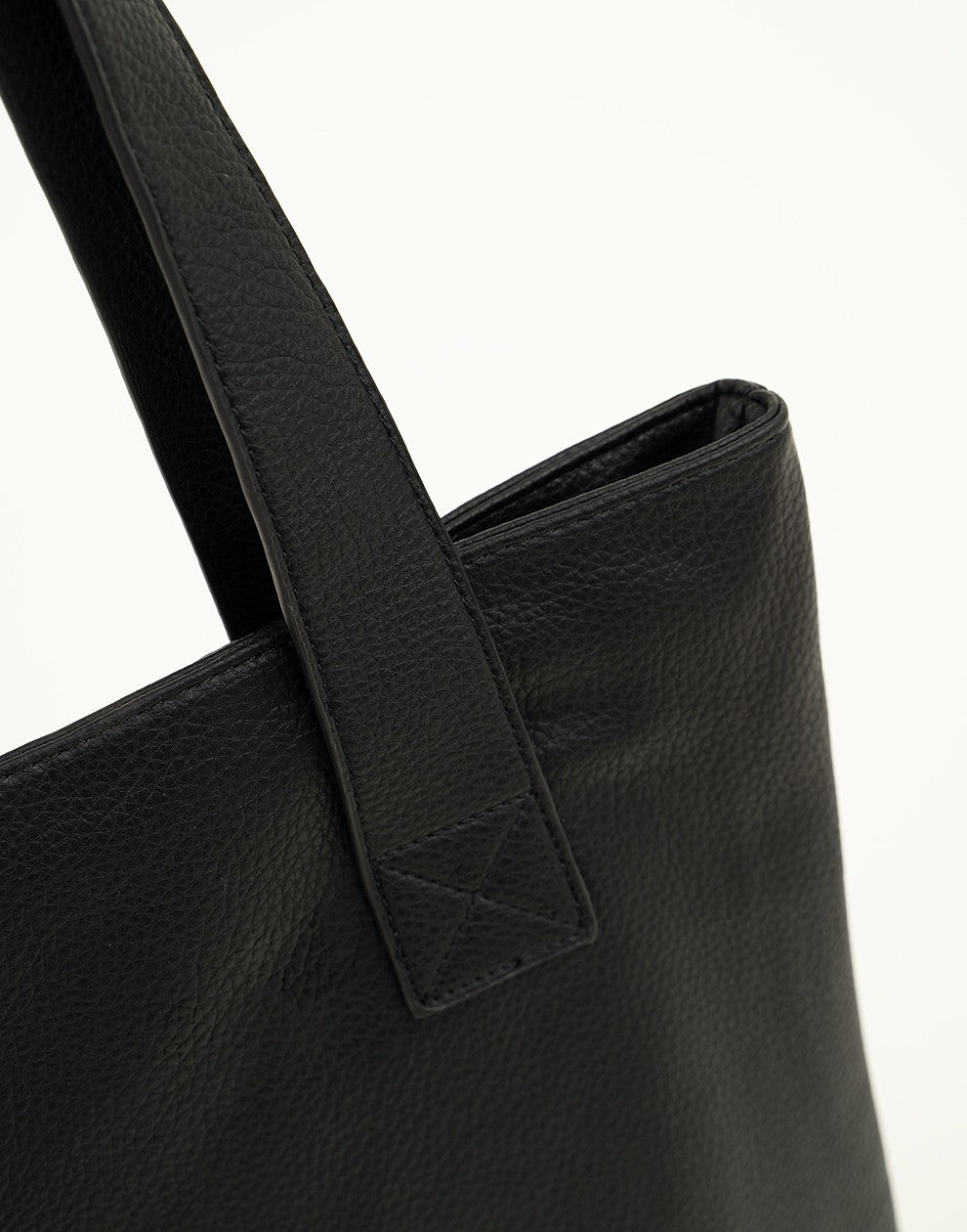 Shopper met rits zwart