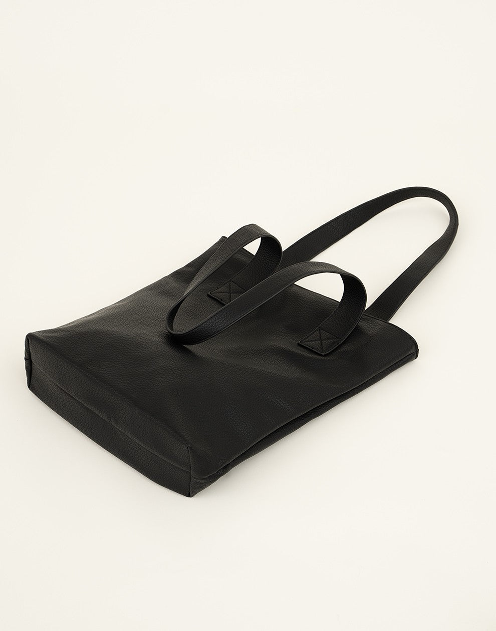 Shopper met rits zwart