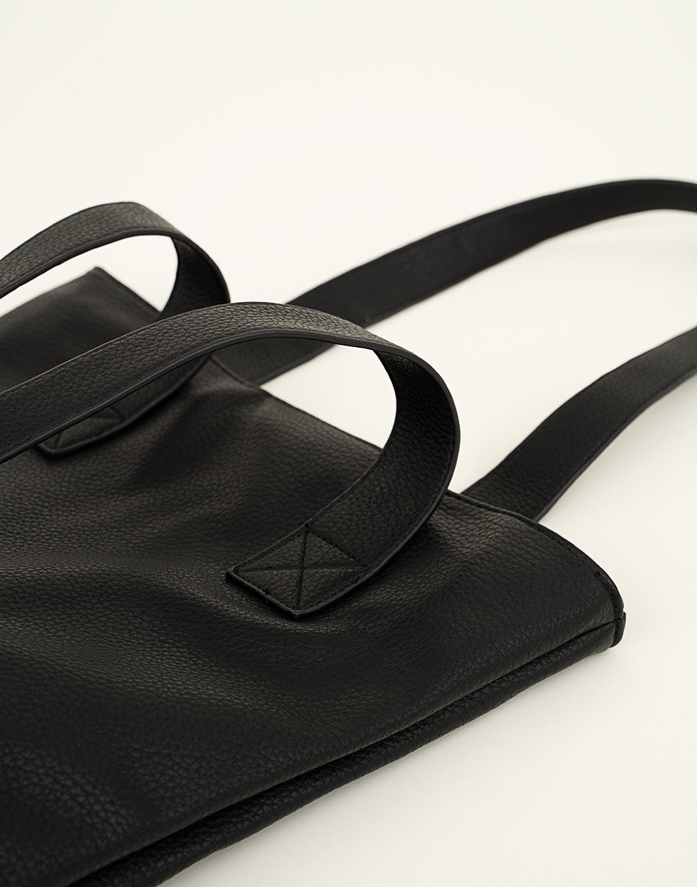 Shopper met rits zwart