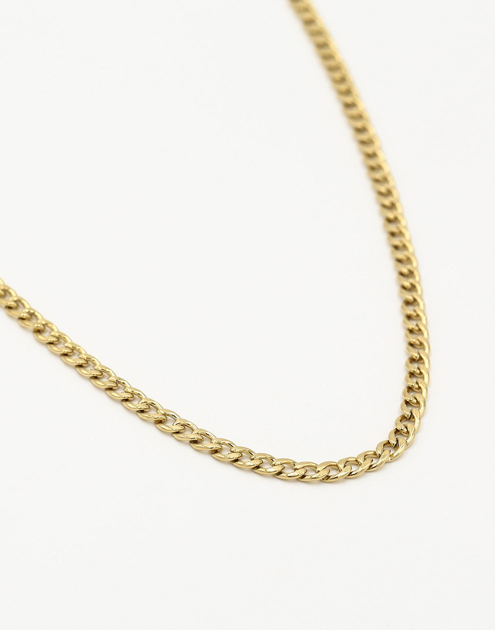 Fijne ovale schakkelketting 55cm goudkleurig