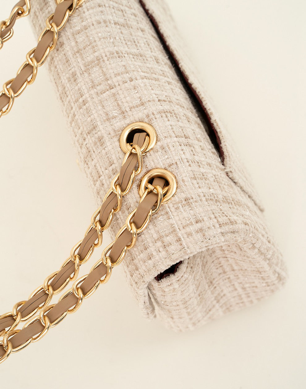 Luxe schouder of crossbody tas beige