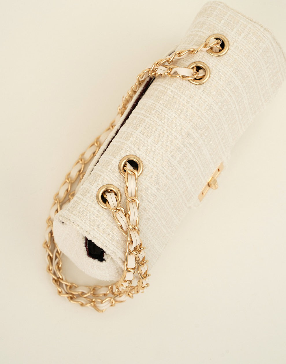 Luxe schouder of crossbody tas off white
