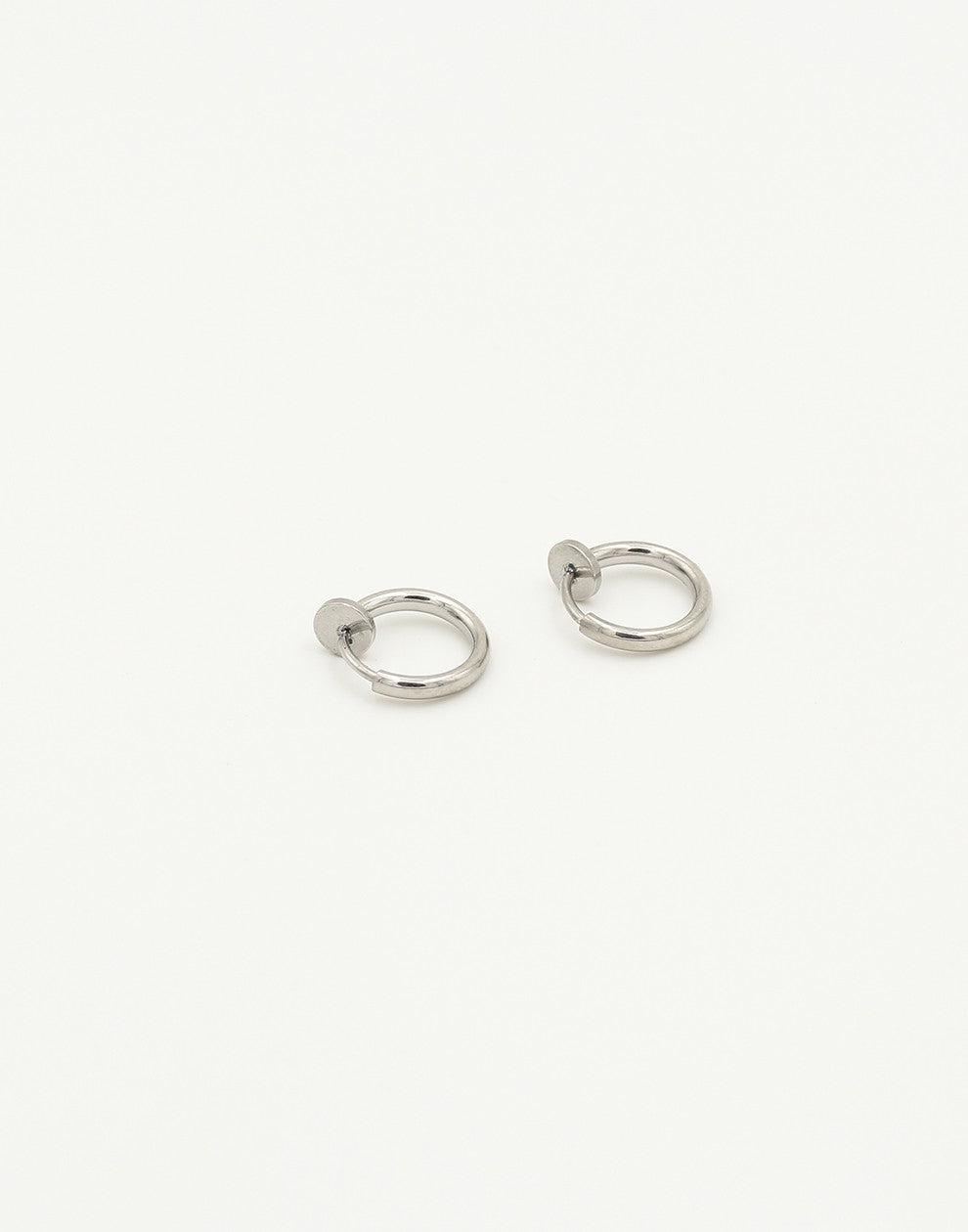 clip oorbellen 8mm zilverkleurig