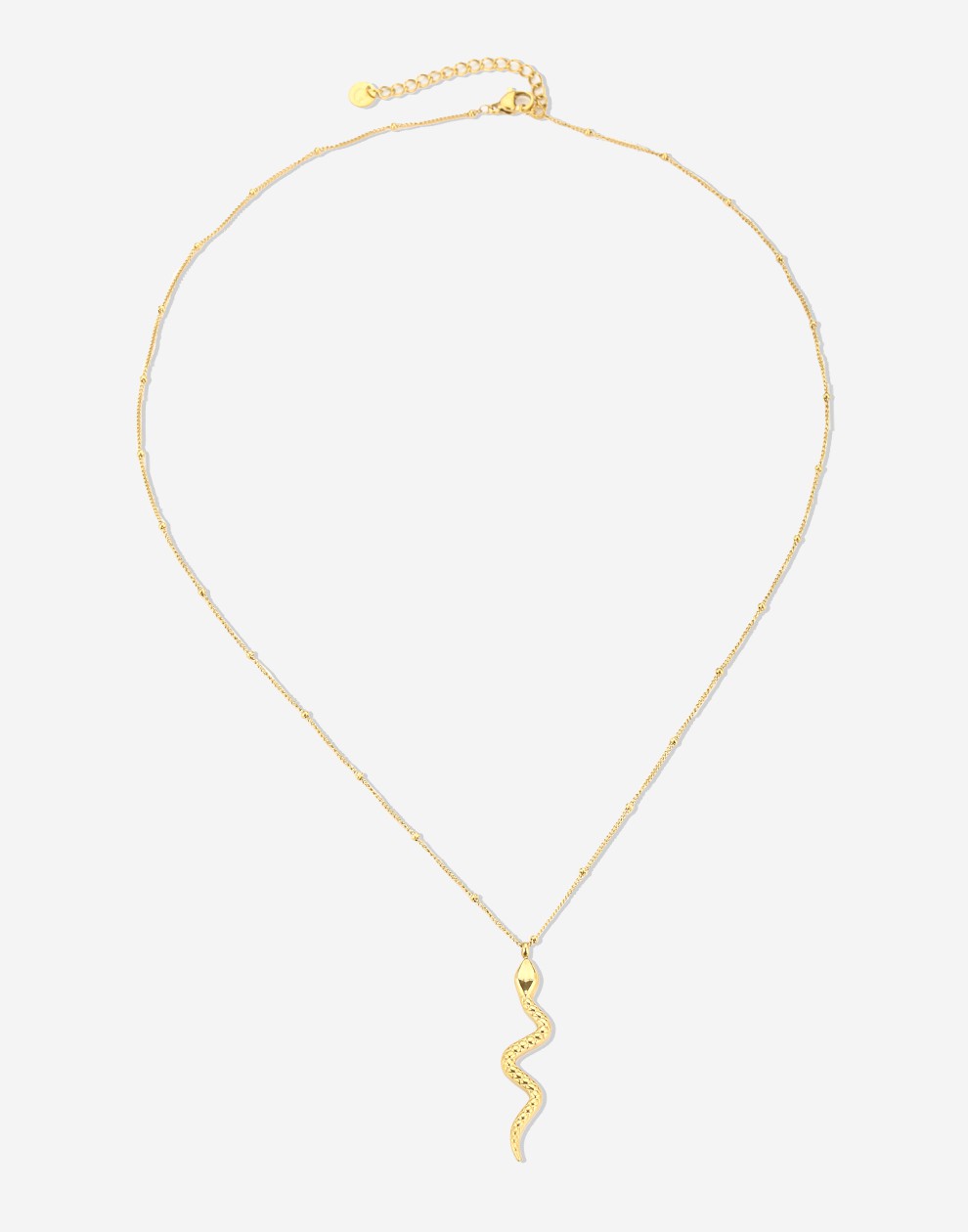 Ketting slang goudkleurig