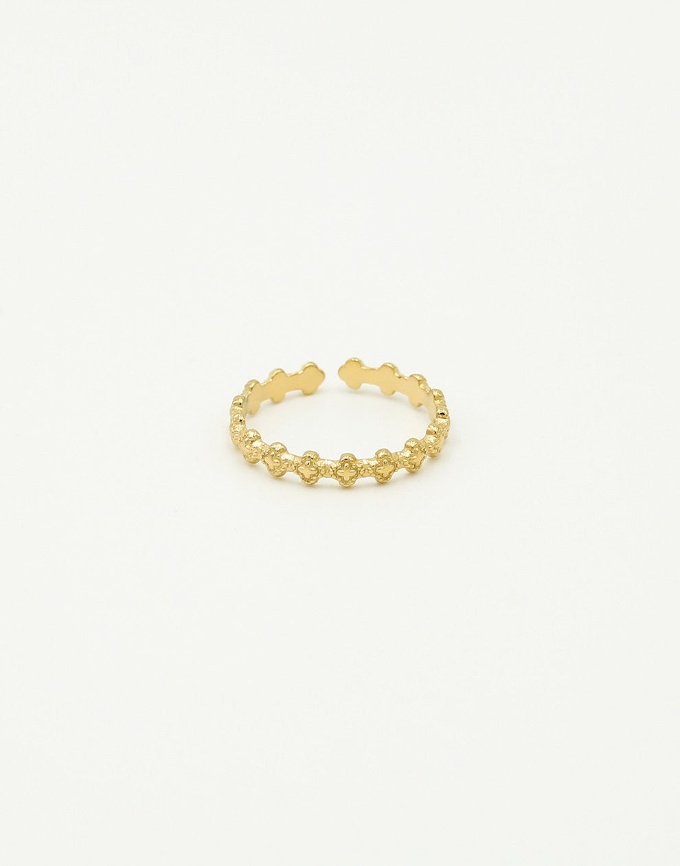 ring klavertjes goudkleurig