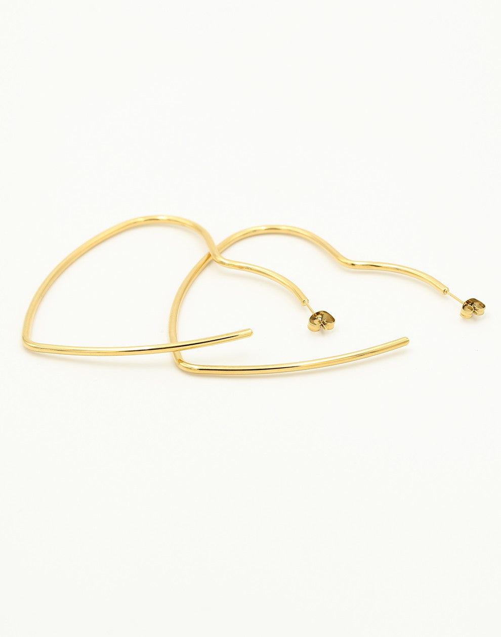 Hart vorm hoops xl goudkleurig