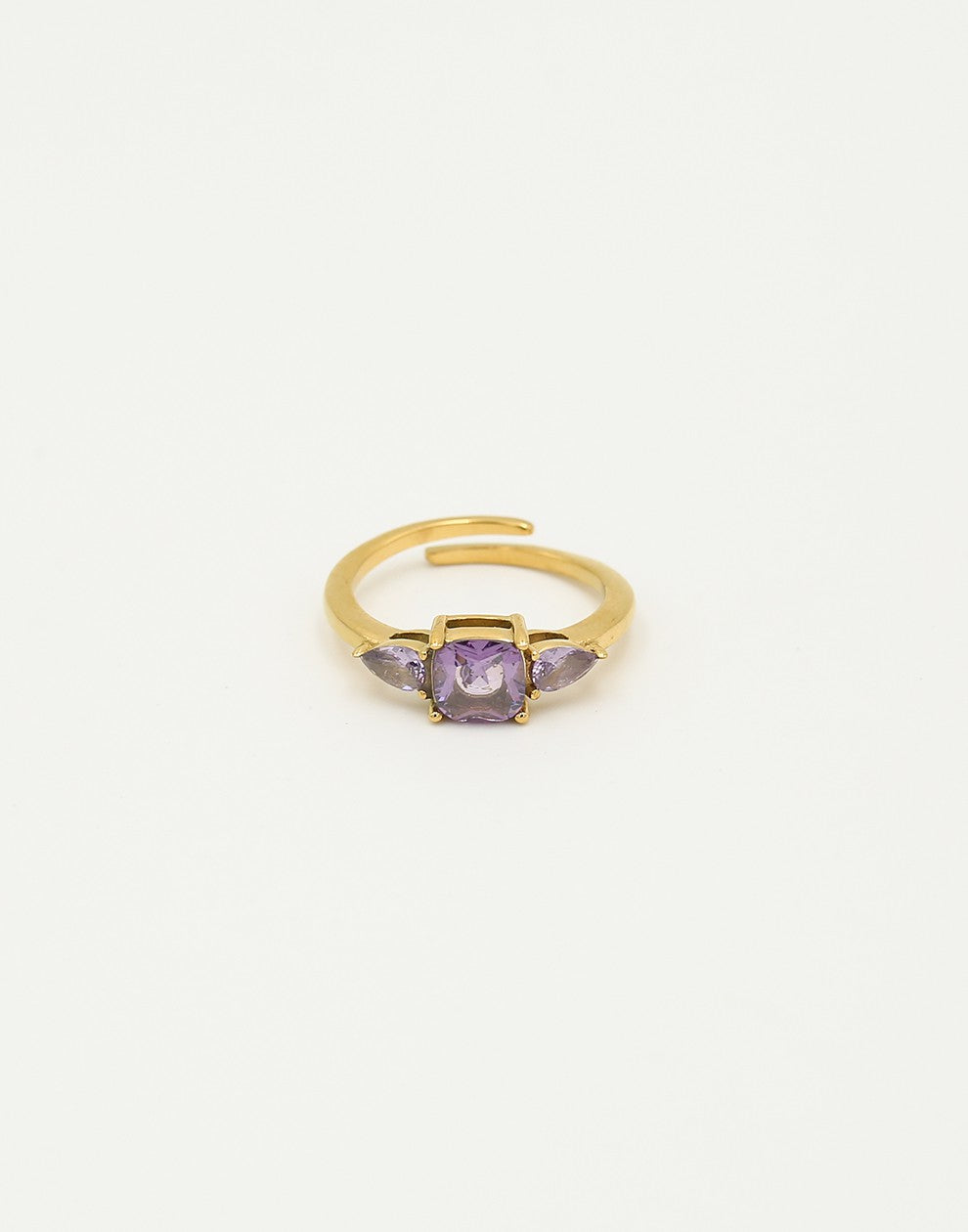vintage ring lila steen