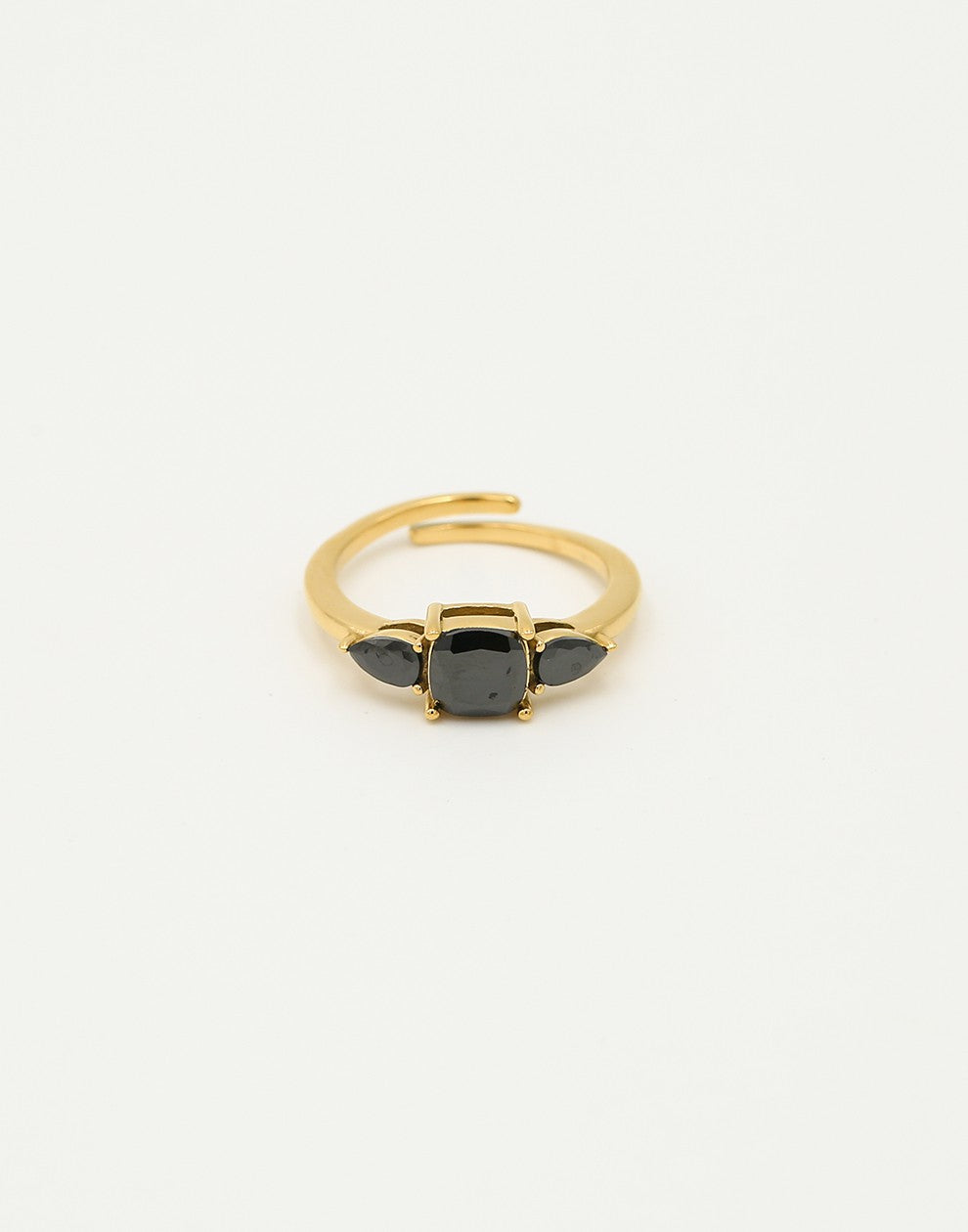 vintage ring zwarte steen