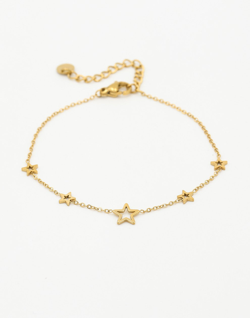 armband open sterretjes goudkleurig