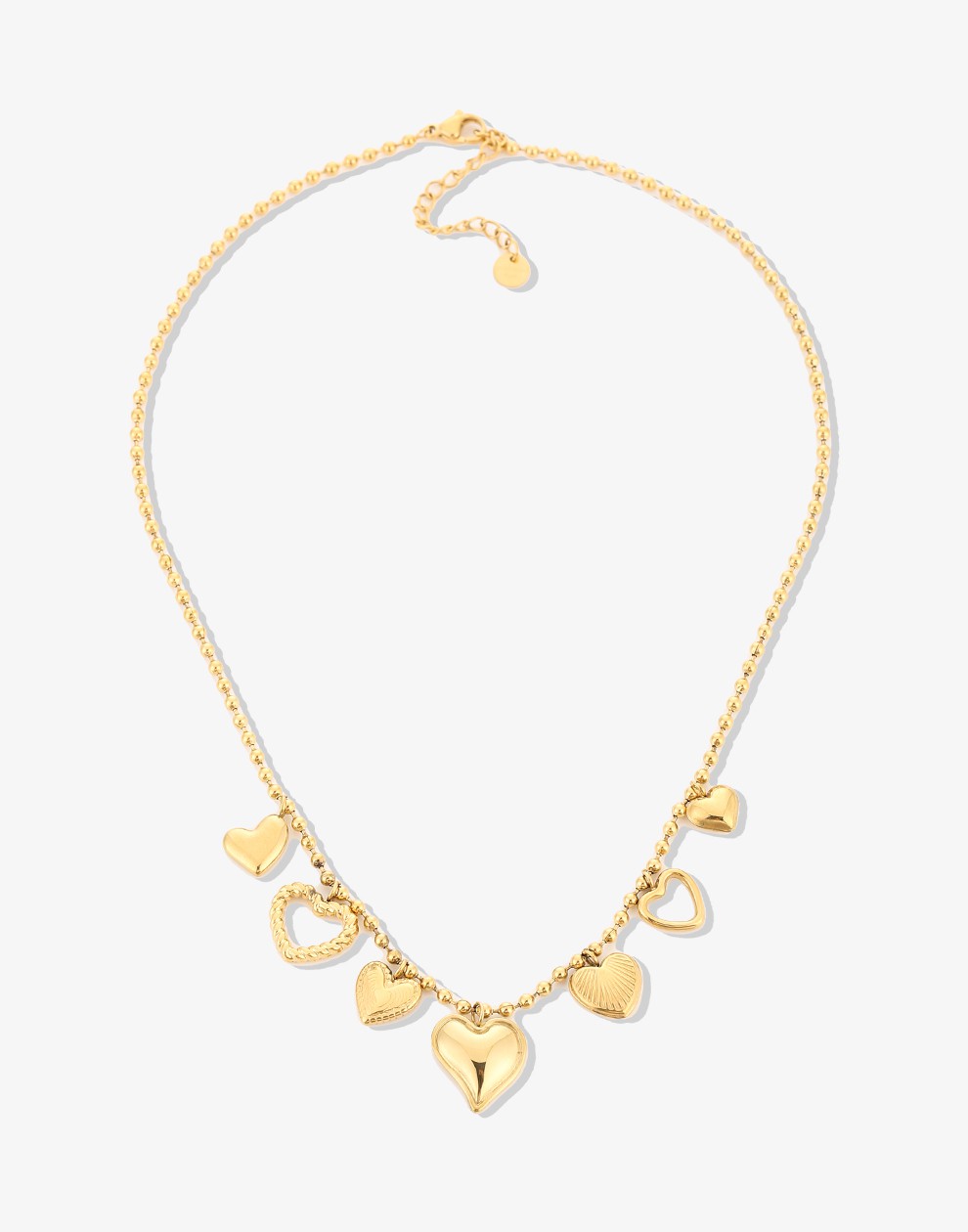 Bedel ketting vintage hartjes