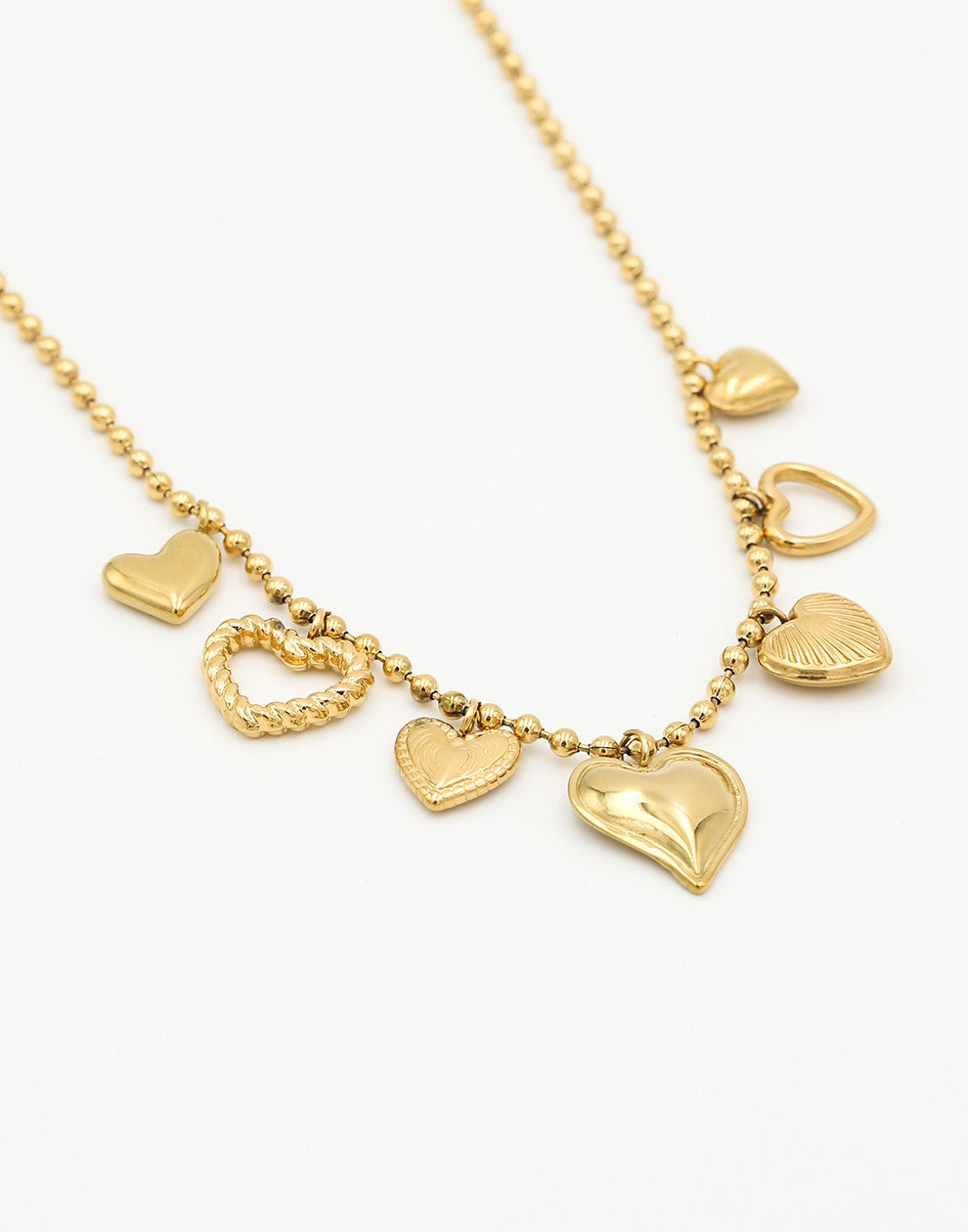 Bedel ketting vintage hartjes