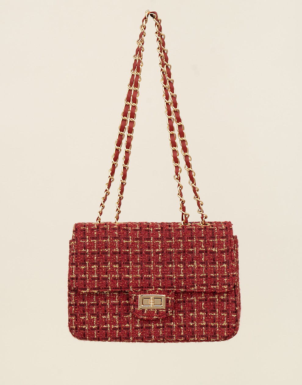 Luxe crossbody tas bordeaux