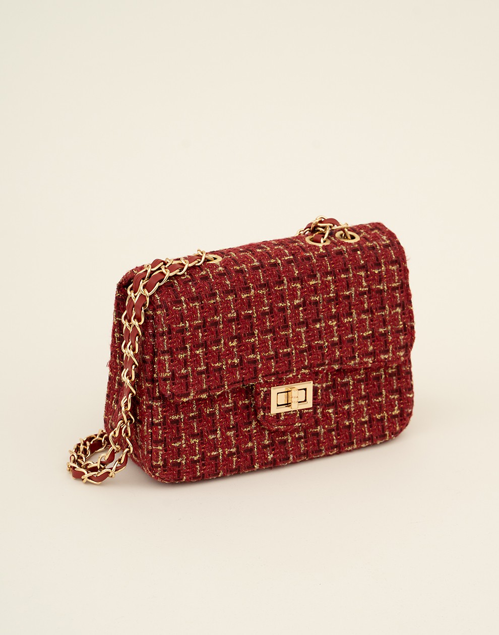 Luxe crossbody tas bordeaux