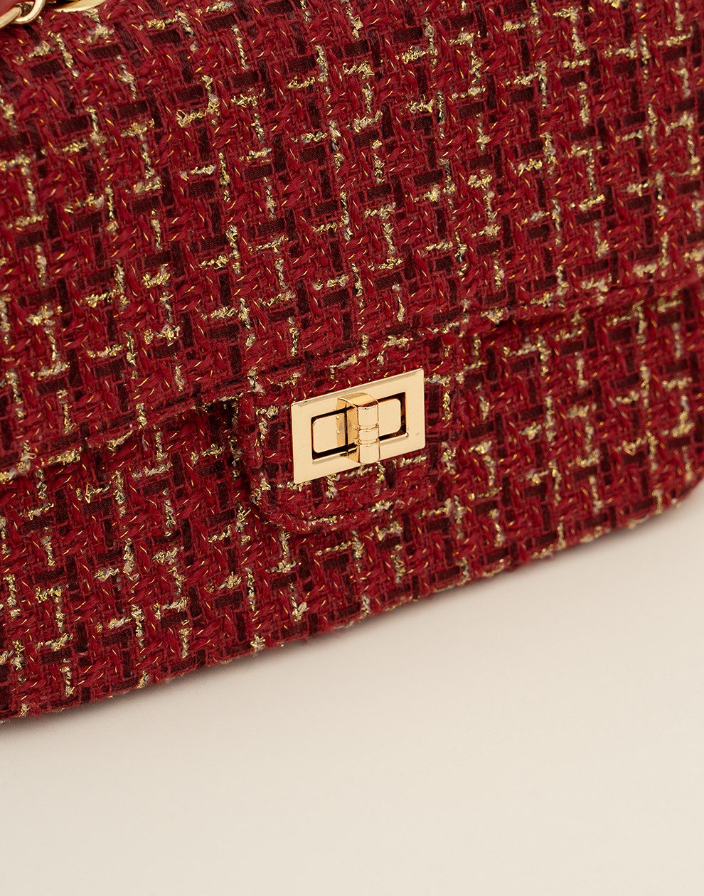 Luxe crossbody tas bordeaux
