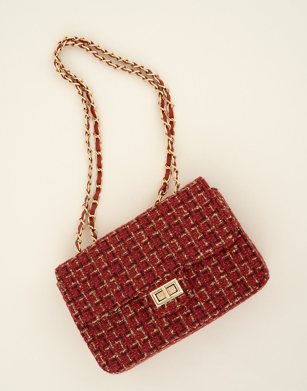 Luxe crossbody tas bordeaux