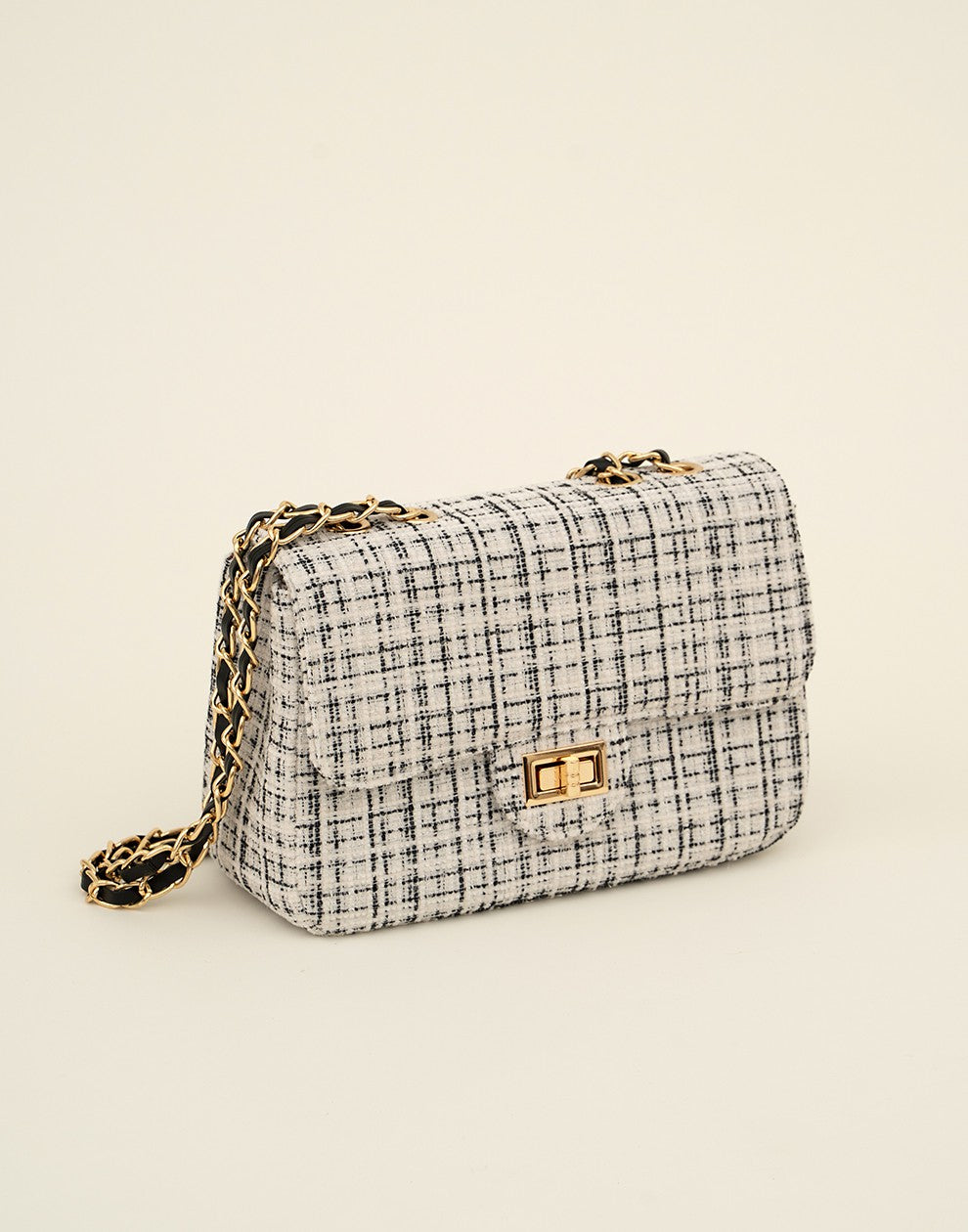 Luxe crossbody tas zwart wit