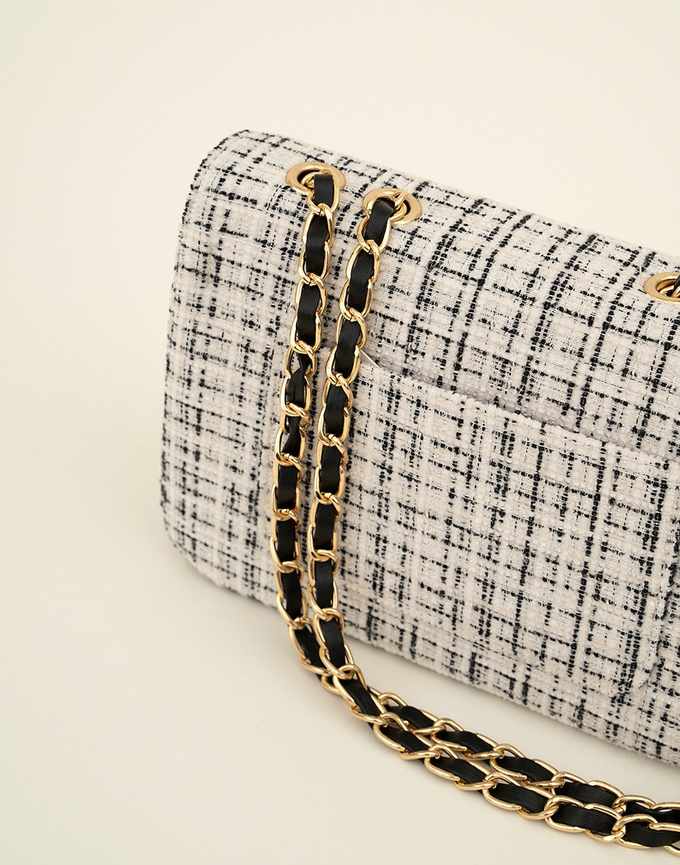 Luxe crossbody tas zwart wit
