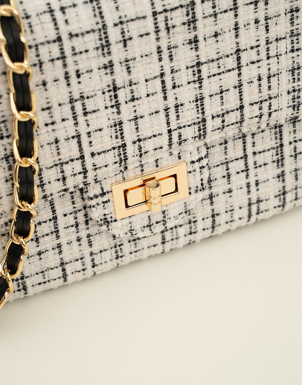 Luxe crossbody tas zwart wit