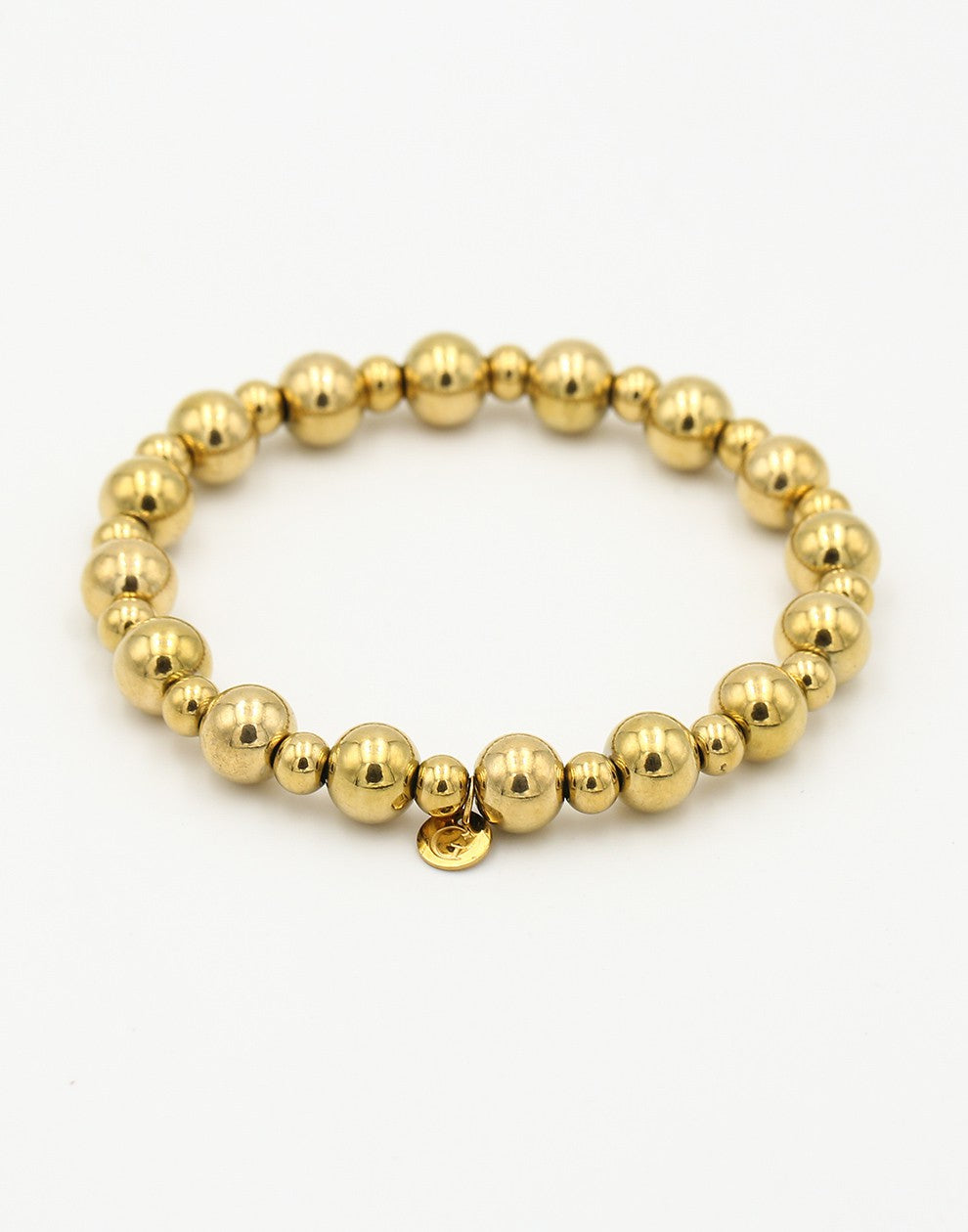 bollen armband goudkleurig