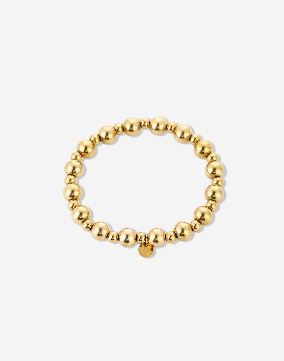 bollen armband goudkleurig