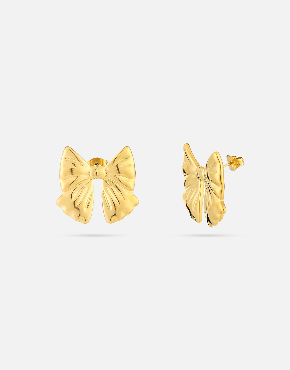earstud statement strikje goudkleurig