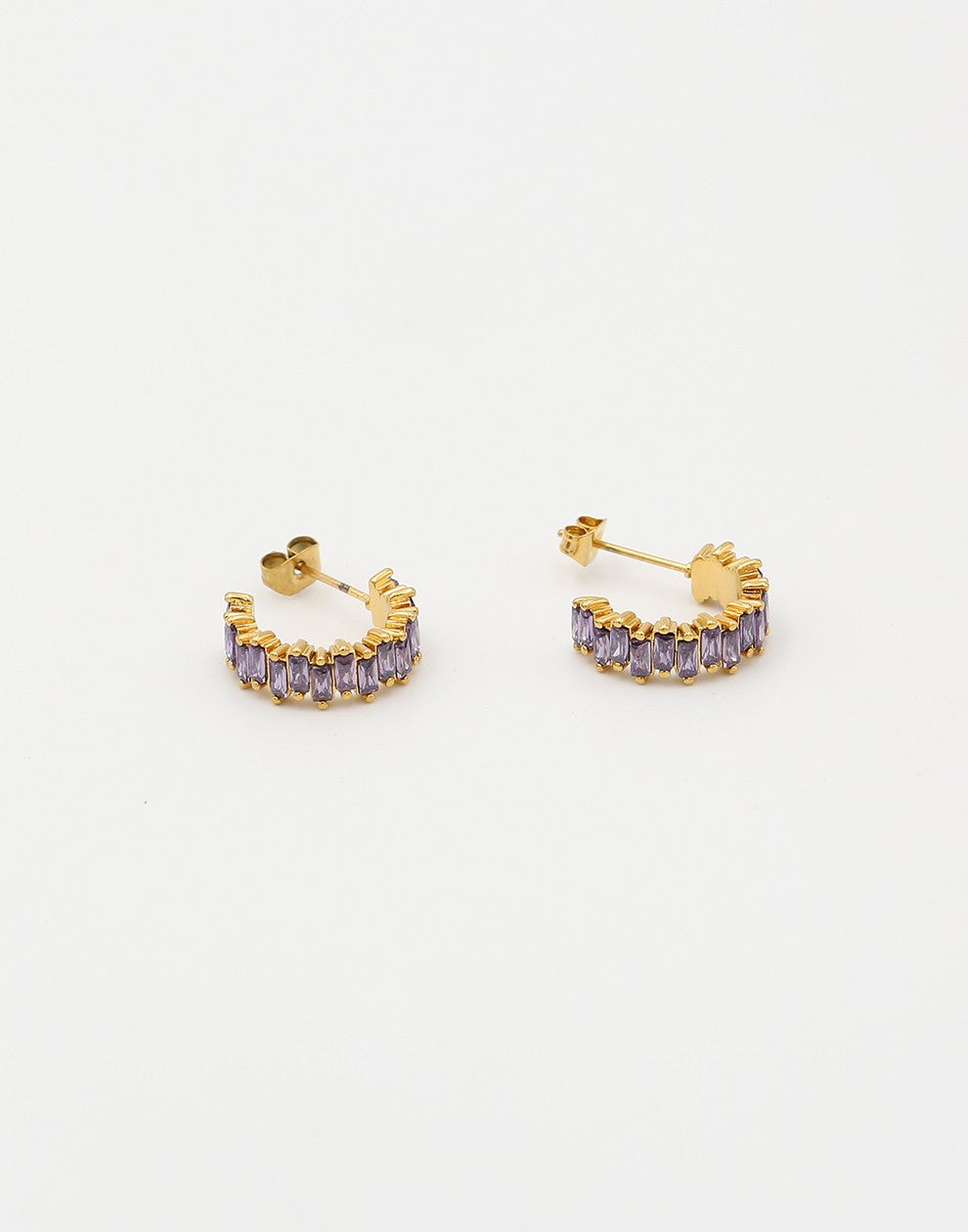 Zirkonia hoops lila