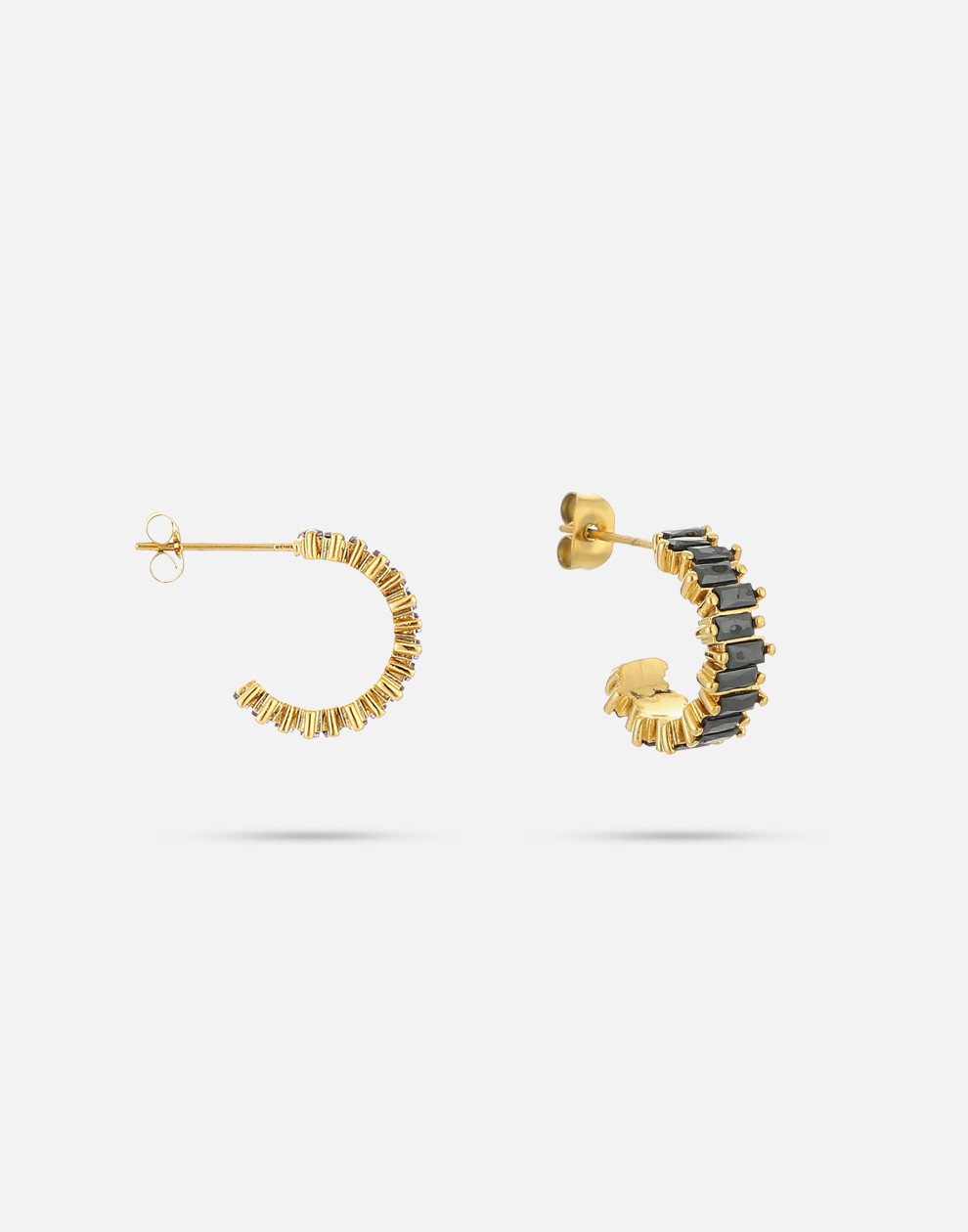 zirkonia hoops zwart