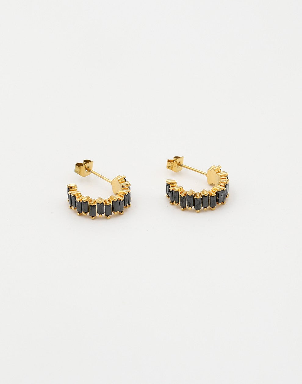 zirkonia hoops zwart