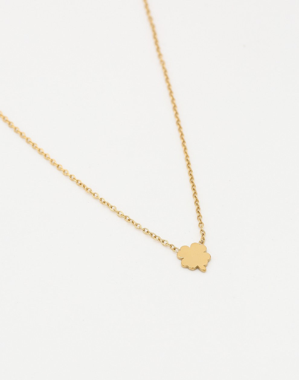ketting kleine klaver goudkleurig