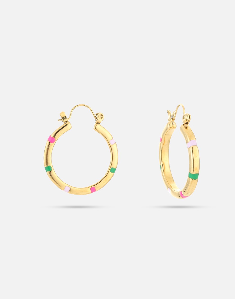 Vintage hoops green fuchia