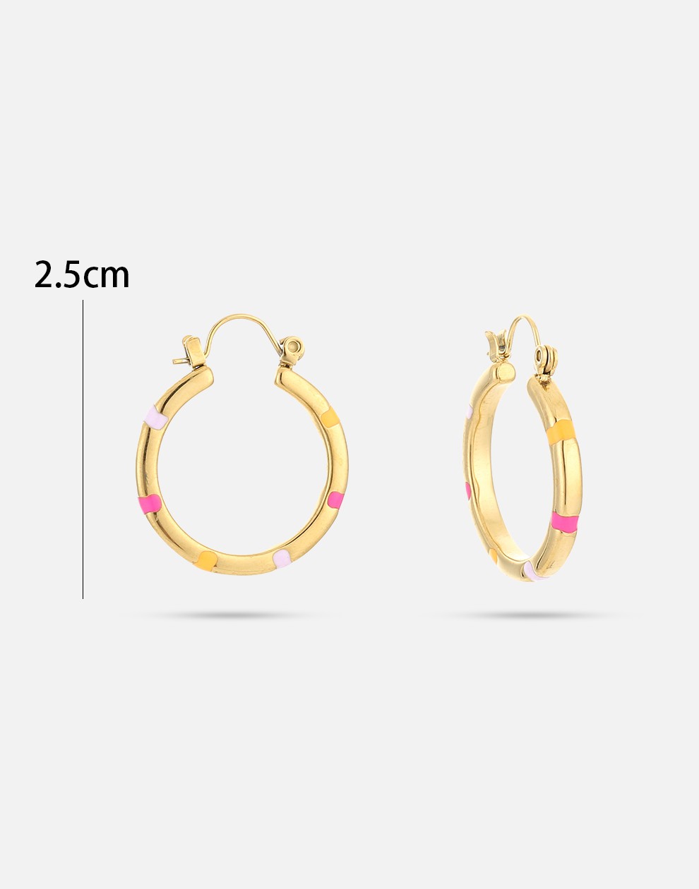Vintage hoops fuchia oranje