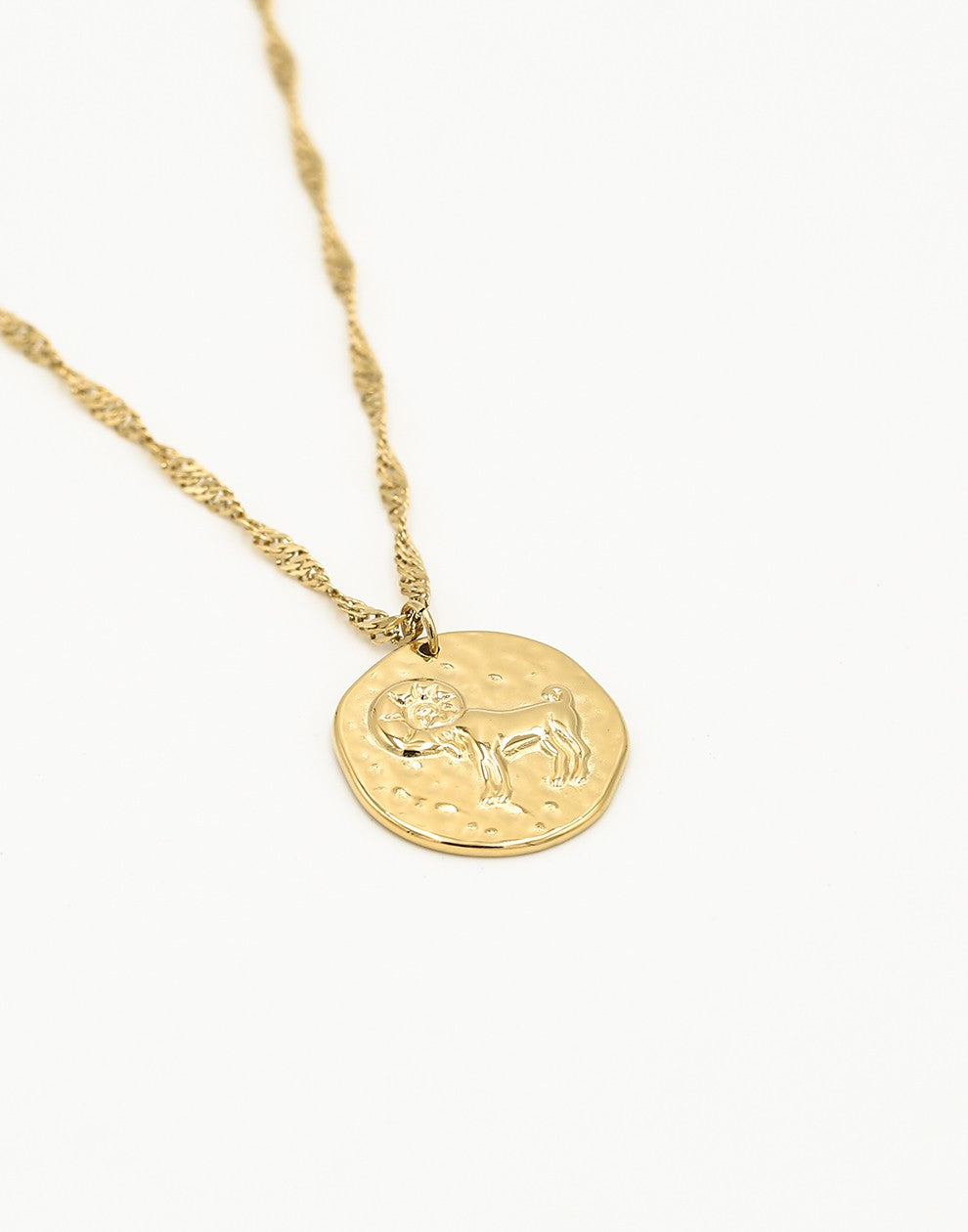 Sterrenbeeld zodiac ketting ram goudkleurig