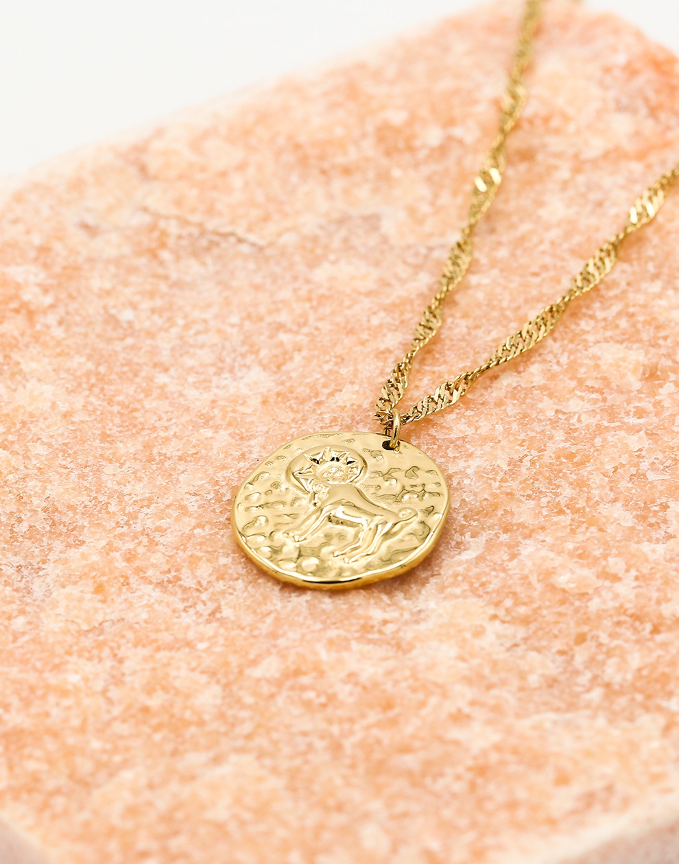 Sterrenbeeld zodiac ketting ram goudkleurig