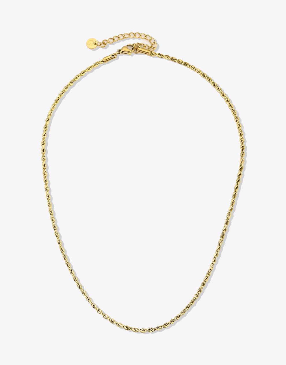 twisted link chain 2.5mm thick gold-colored