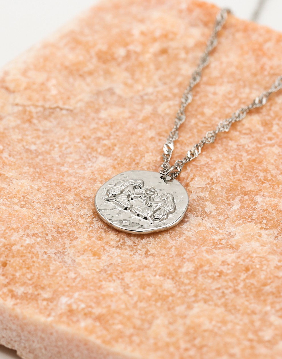 Sterrenbeeld zodiac ketting tweeling zilverkleurig