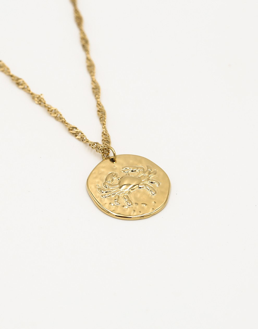 Sterrenbeeld zodiac ketting kreeft goudkleurig