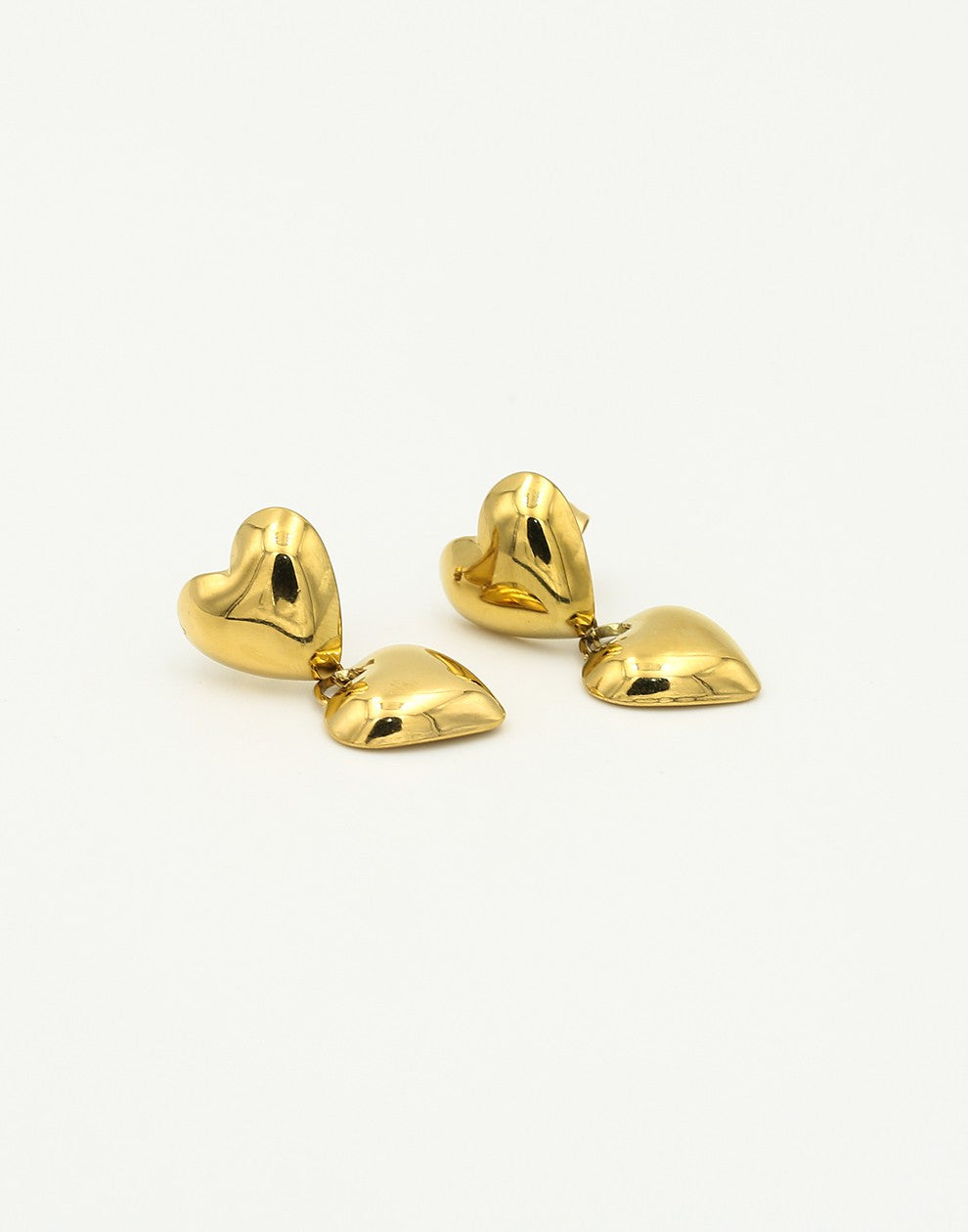 oorhangers bold hartjes goudkleurig