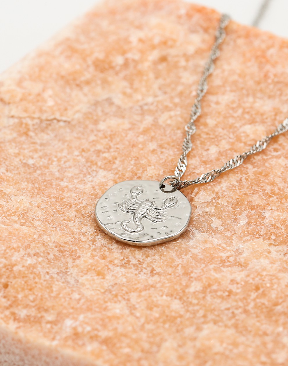 Sterrenbeeld zodiac ketting schorpioen zilverkleurig