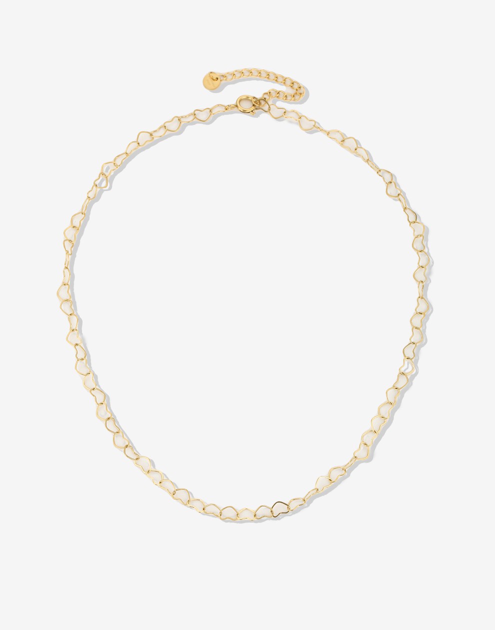 minimalistische hartjes ketting goudkleurig