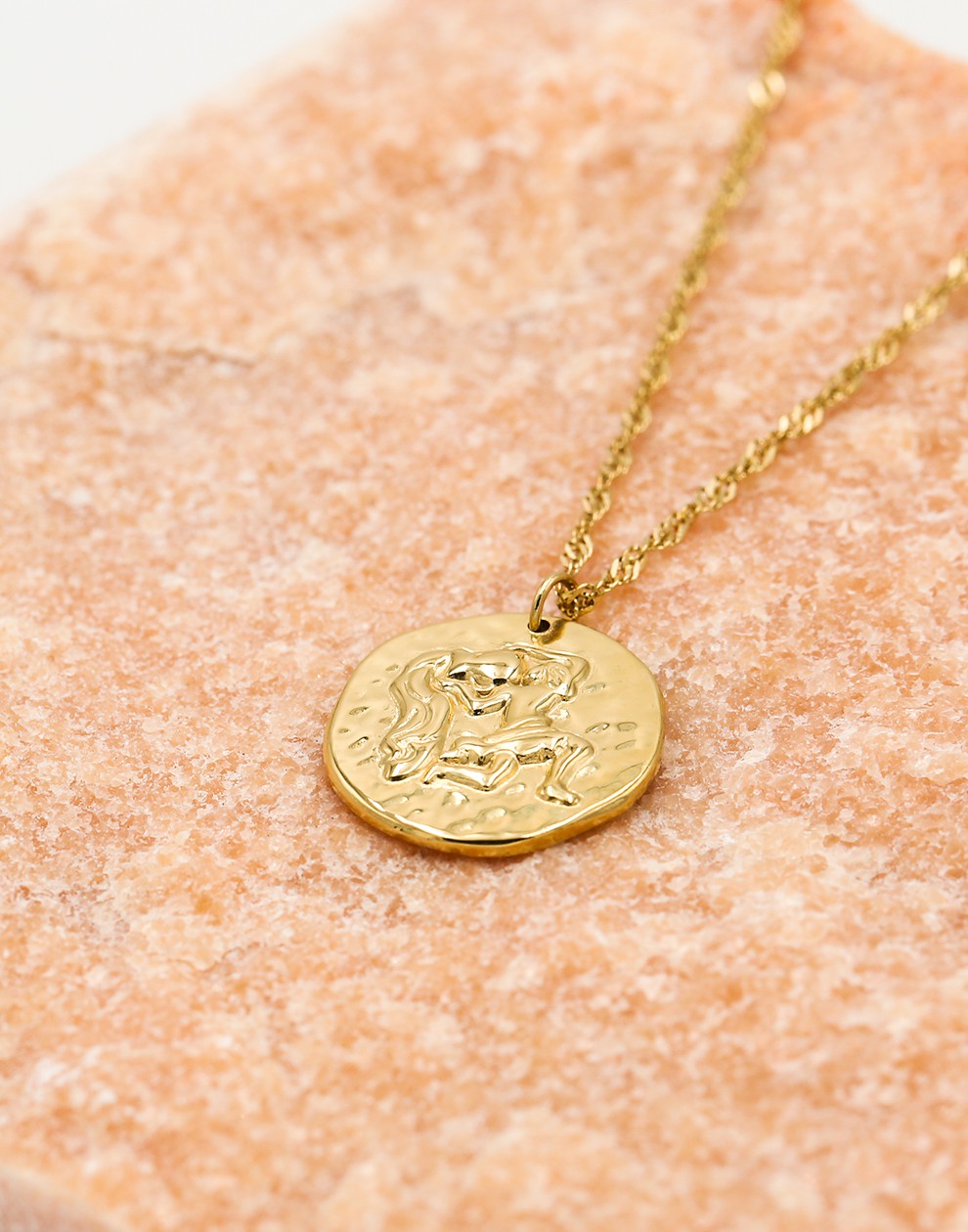 Sterrenbeeld zodiac ketting waterman goudkleurig