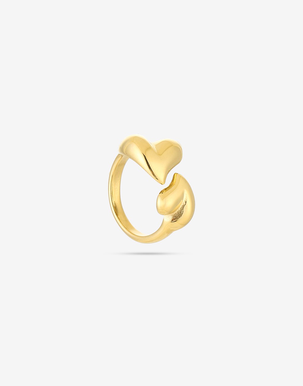 ring twisted hearts gold