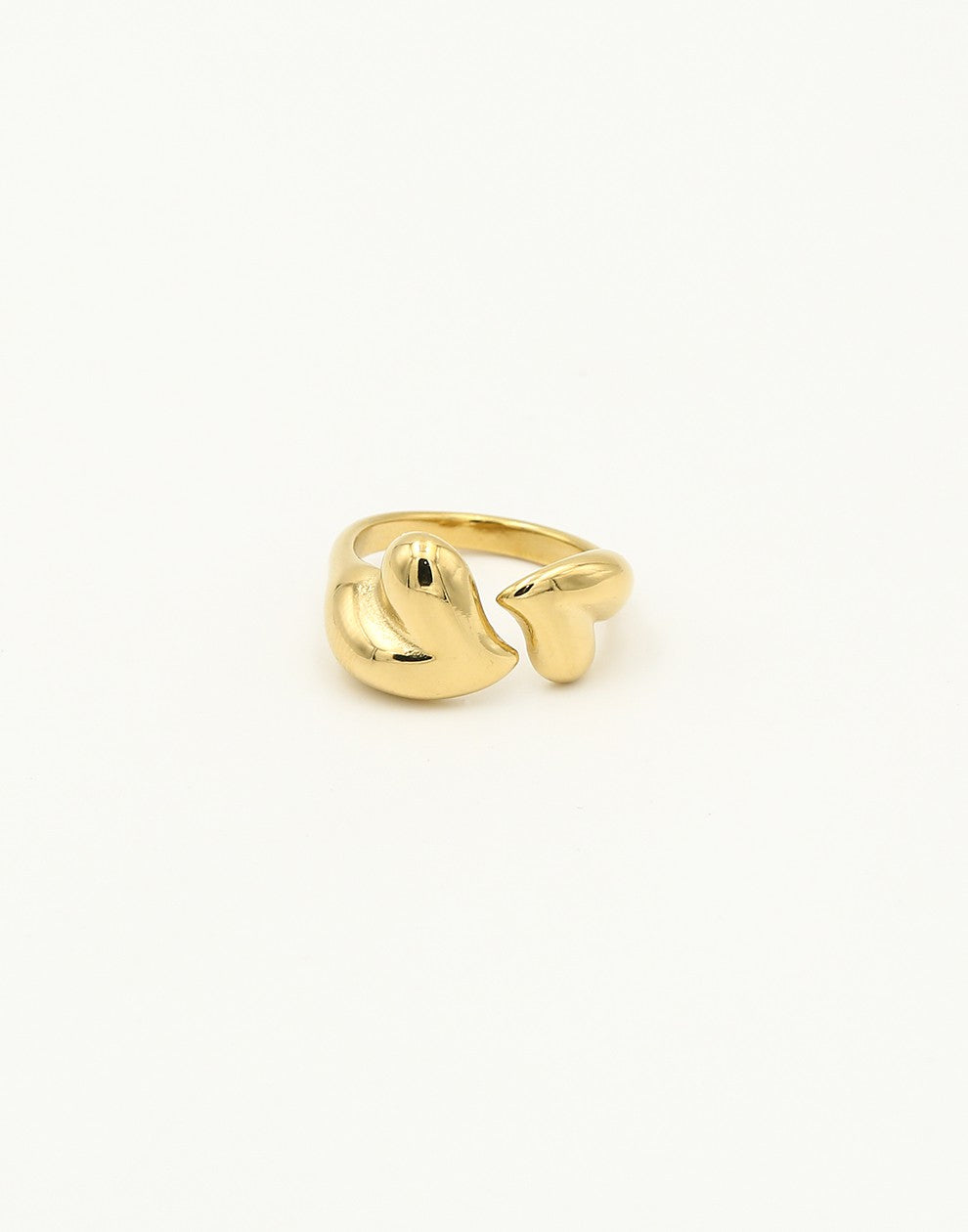 ring twisted hearts gold