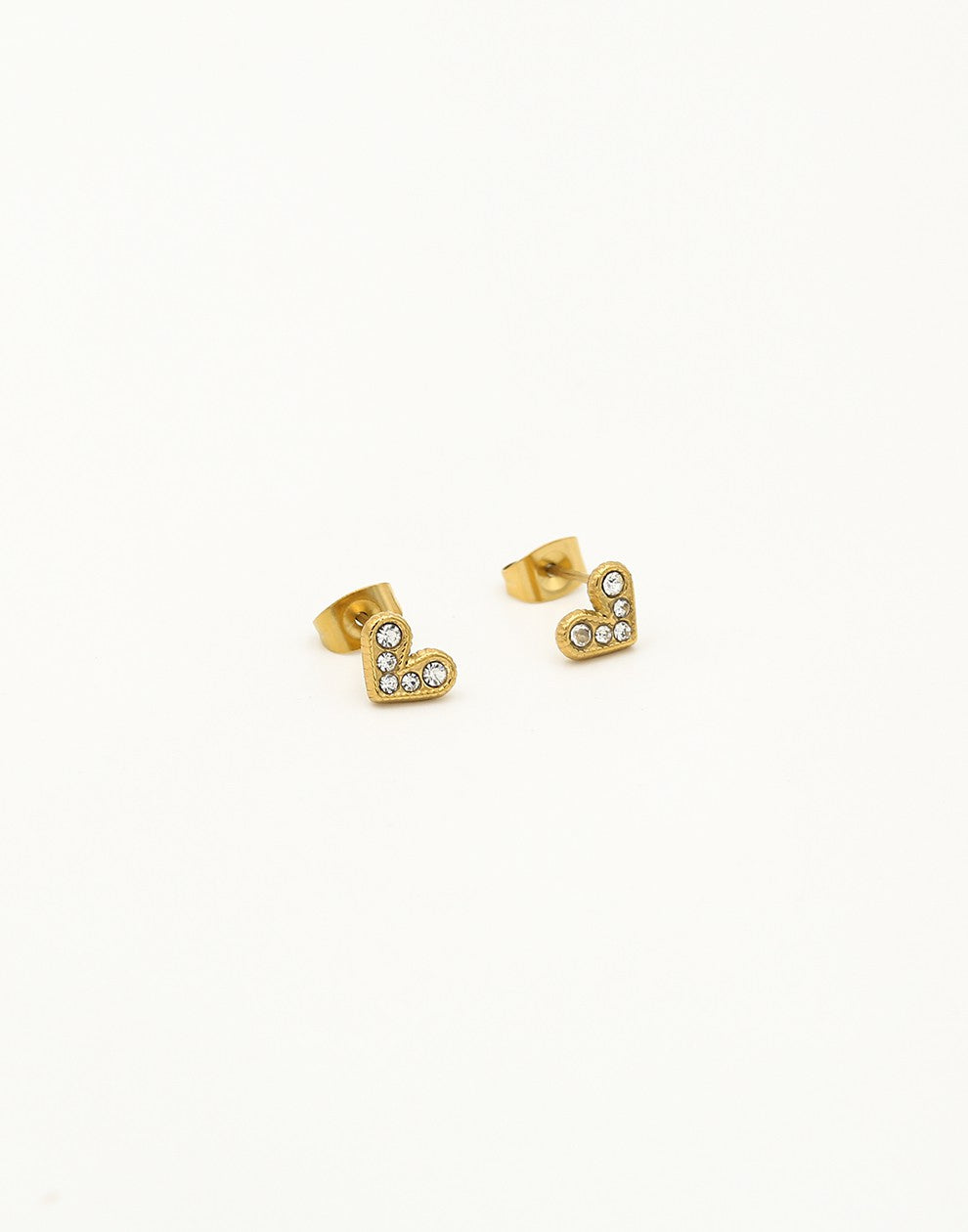 Studs playful heart stones
