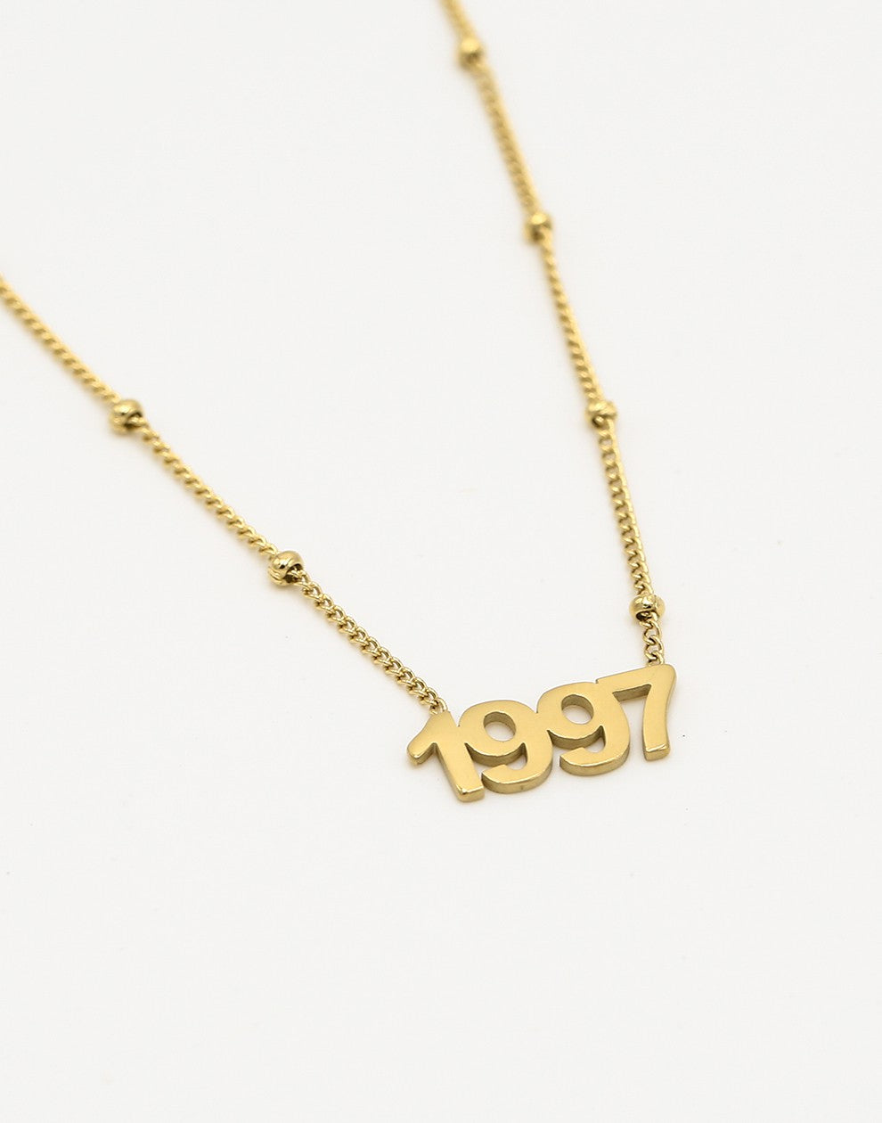 Ketting jaartal 1997 goudkleurig