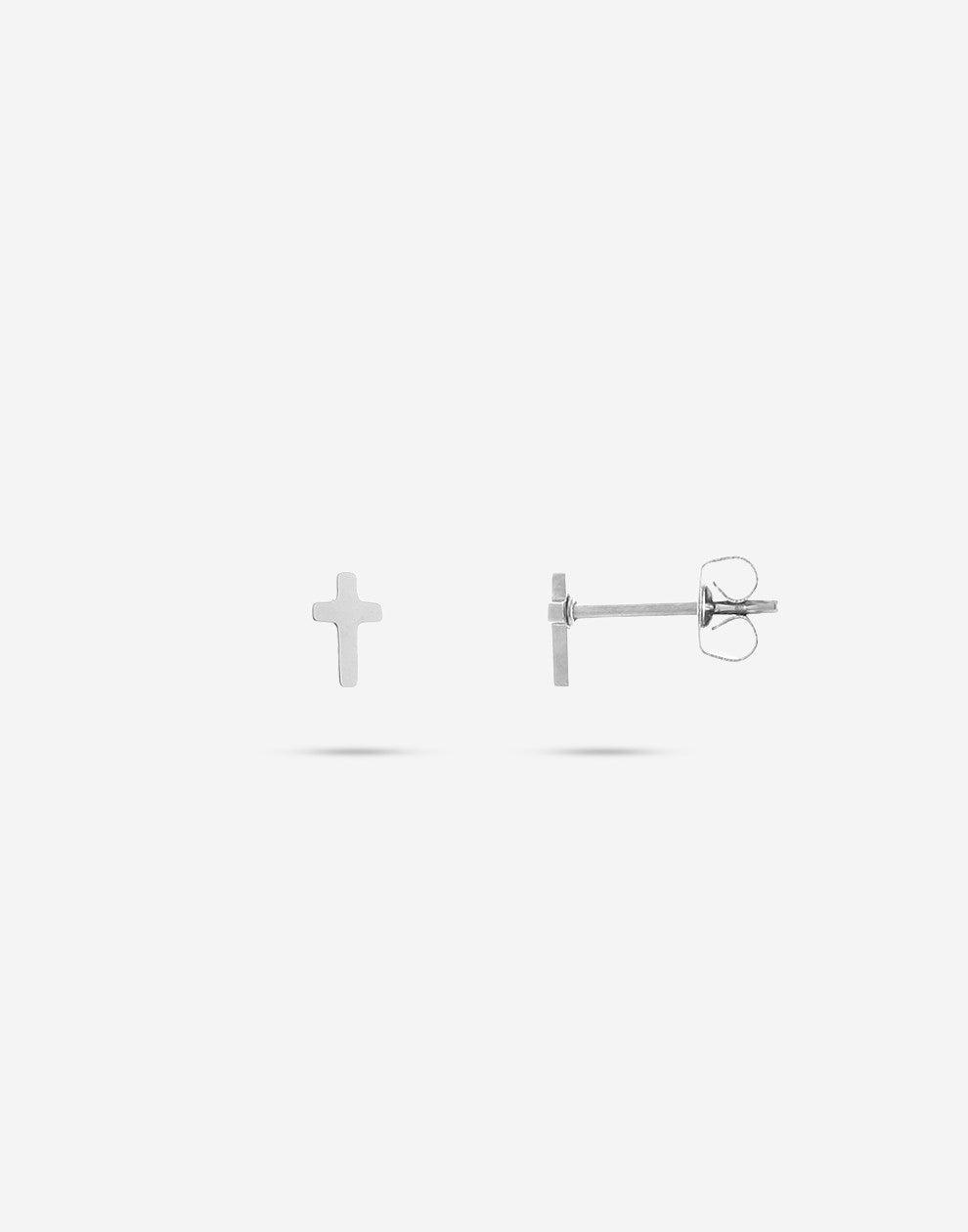 studs cross silver-colored
