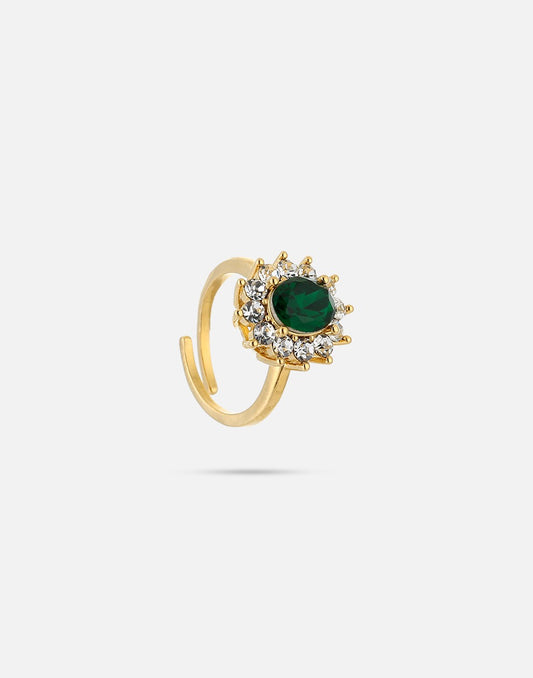 vintage statement ring groen